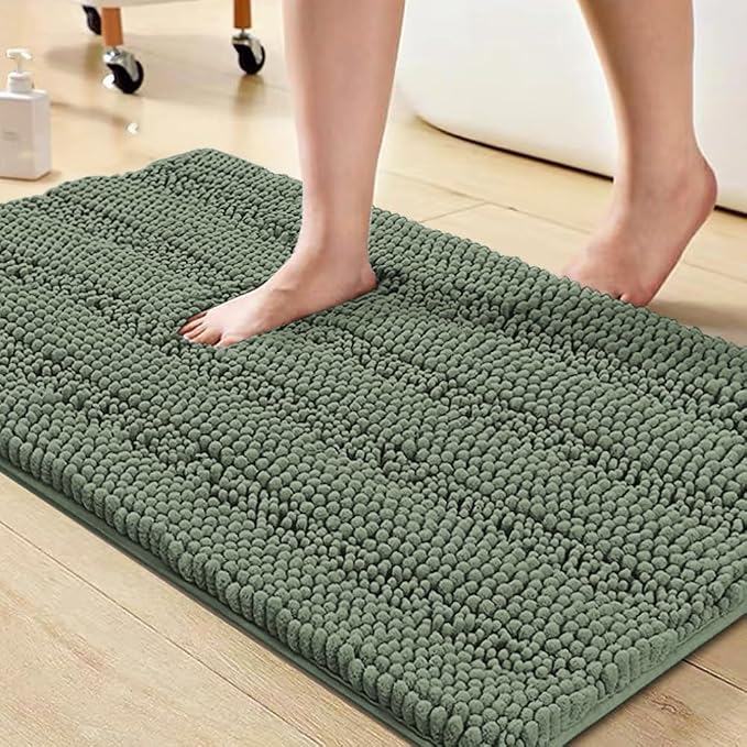 Turquoize Non Slip Shaggy Bathroom Rugs Blue Bath Rugs by Turquoize