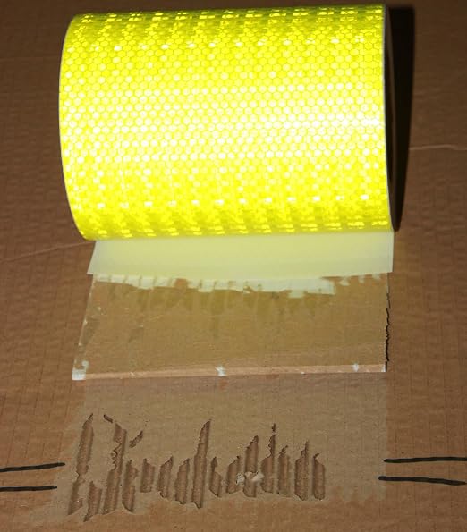 Fluorescent Yellow Reflective Tape Outdoor Waterproof 8 inch High Visibility - Image 2