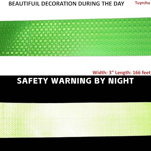 Green Reflective Tape Outdoor Waterproof 3 inch, High Visibility Hazard - Image 3