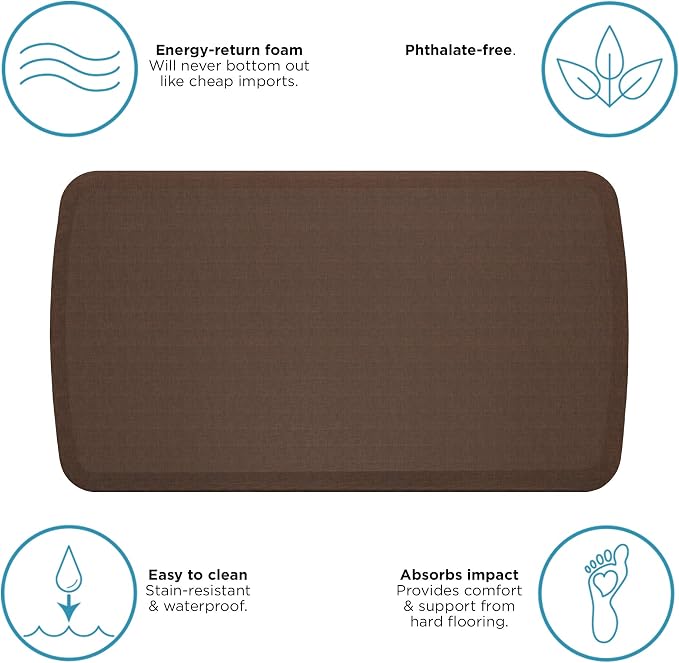 GelPro Linen Truffle Elite Premier Gel & Foam Anti-Fatigue Kitchen Floor - Image 8