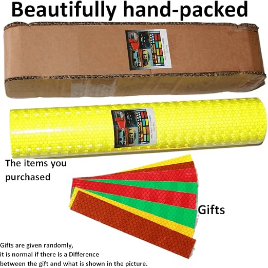 Industrial Reflective Tape Fluorescent Yellow 8 inch Wide, Outdoor Waterproof - Image 4