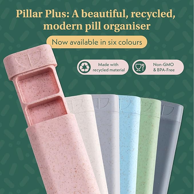 Pillar Plus - Aesthetic 7 XL Day Pill Organizer | BPA-Free Wheat Straw Medicine - Image 6