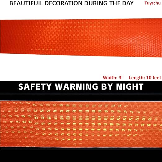 Industrial Reflective Tape Orange Outdoor Waterproof 3 inch, High Visibility - Image 3