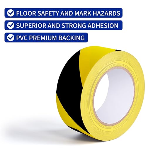 TAPEBEAR Hazard Caution Tape, 2inch x 150 Feet Self Adhesive Warning Tape - Image 6
