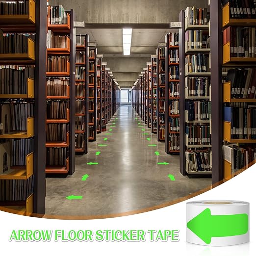 EVQ Arrow Floor Sticker Tape 2"×4" Arrow Floor Marking Sticker Sign 200 PCS - Image 2