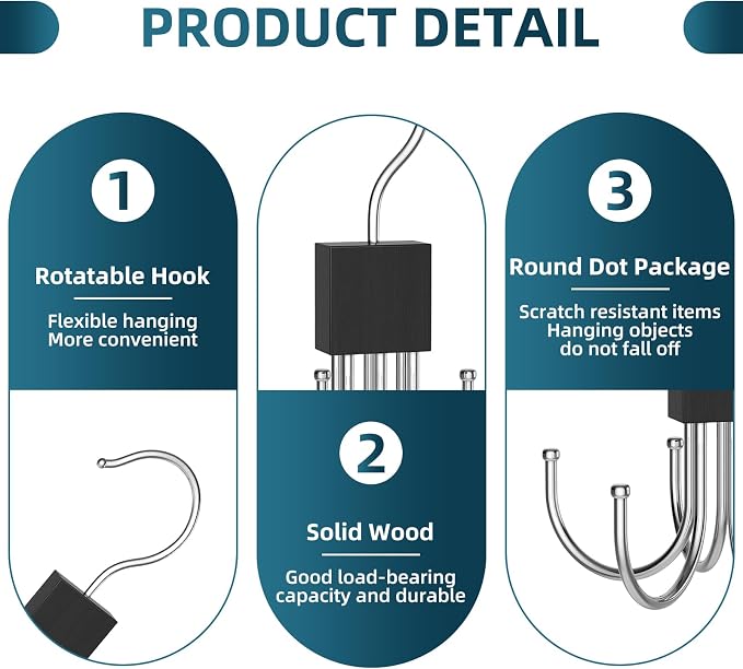 Multi-Purpose Rotatable Belt Hanger & Organizer - Image 3