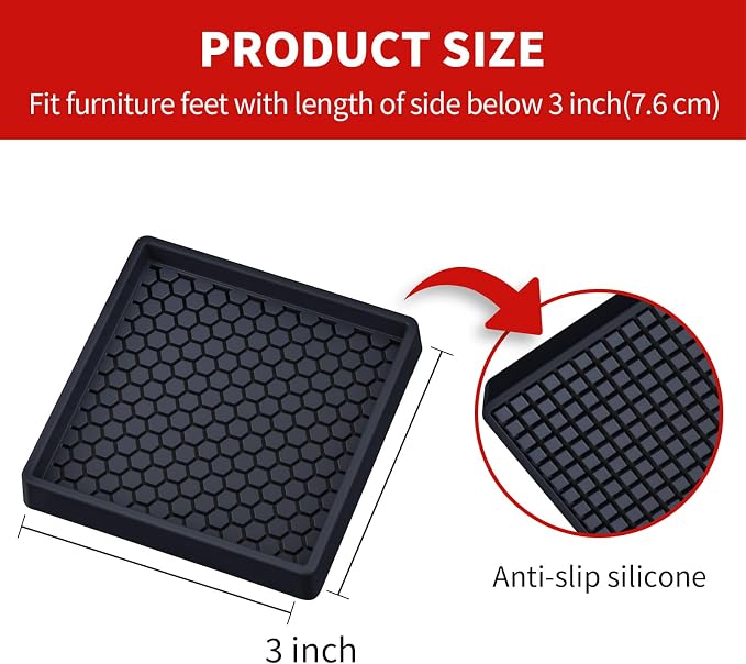 Ezprotekt Non Slip Furniture Pads, Anti-Slip Furniture Coasters - Image 2