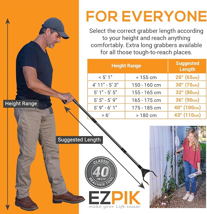 EZPIK Classic 40" Flexible Folding Grabber Tool - Image 6