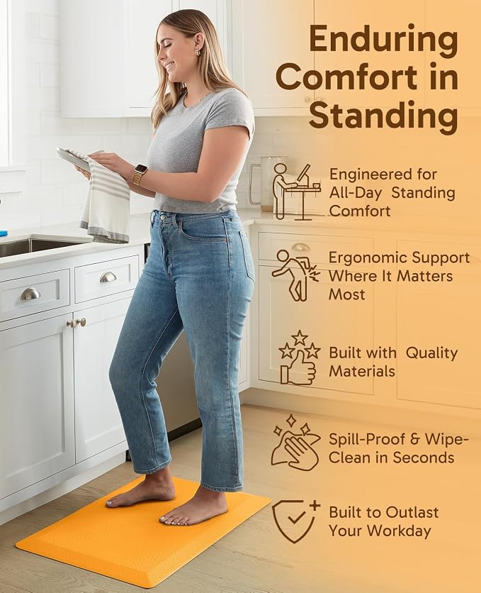 Ophanie Kitchen mats for Floor, 3/4 inch Thick, Kitchen Rugs, Waterproof - Image 3