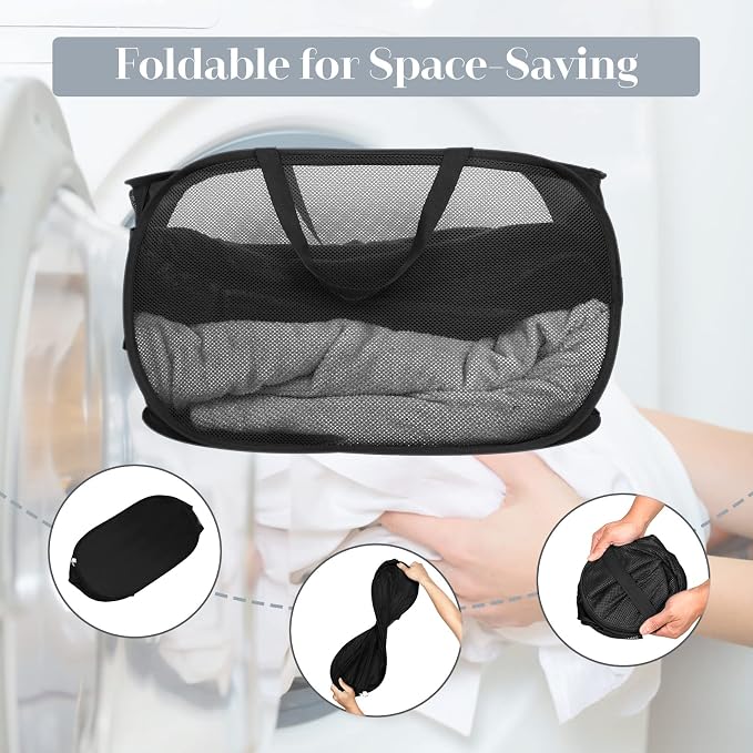 4 Pack Collapsible Laundry Baskets, Foldable Laundry Basket - Field & Grace