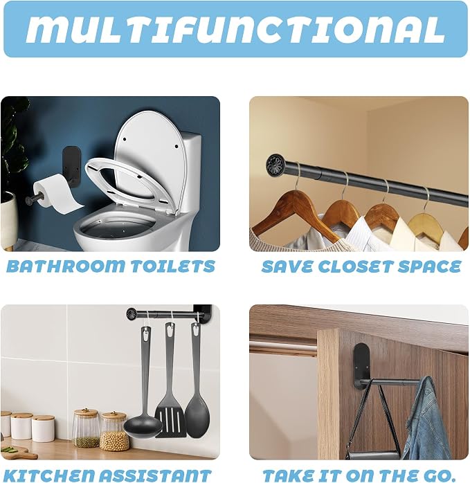 2-Section Stainless Steel Clothes Hanger Storage, Retractable Space Saving - Image 6