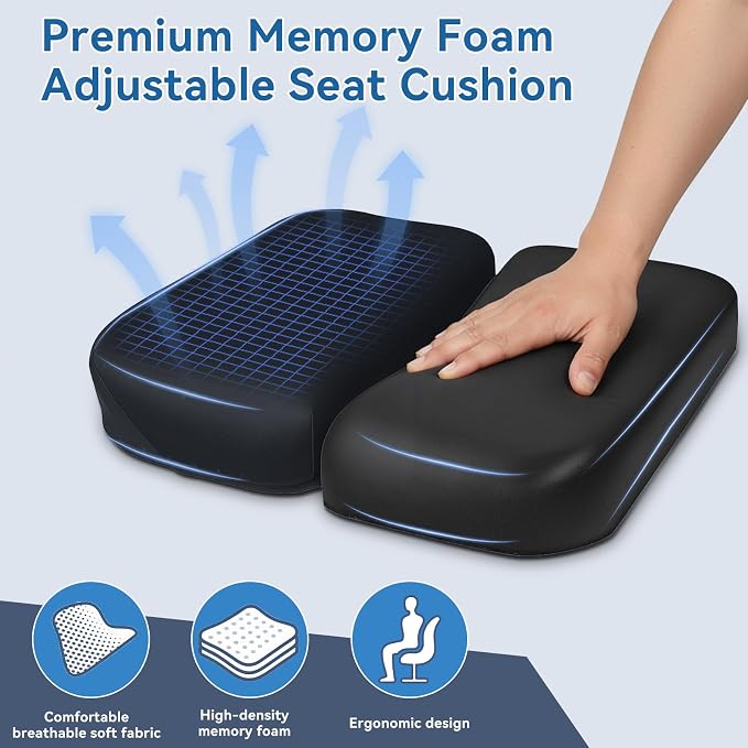 Adjustable Seat Cushion, Memory Foam Office Chair Cushion, Car Seat Cushion - Image 3