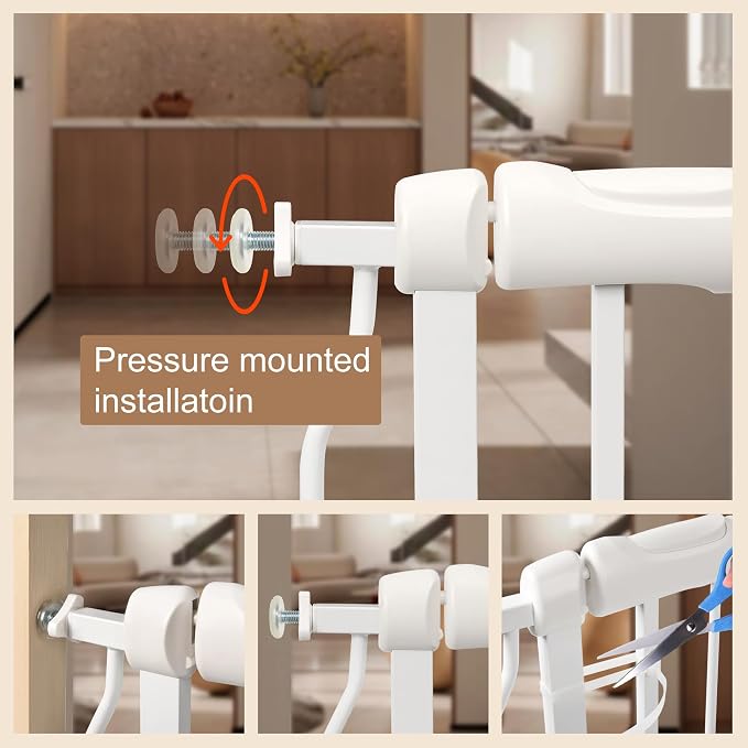 Extra Wide Baby Gate 48.03-52.76 Pressure Mounted, Child Dog Pet Safety Gates - Image 4