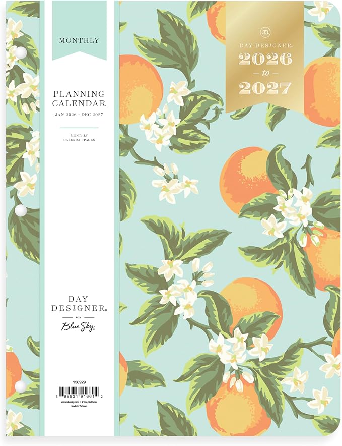 Blue Sky Day Designer 24 Month 2026 Monthly Planner Calendar, January 2026 by BlueSky
