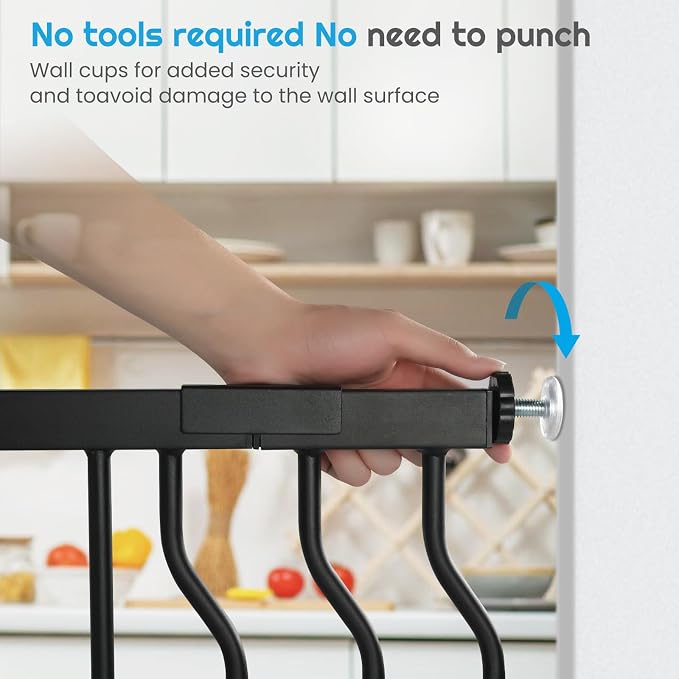 Gate for Baby Indoor 29-57'' Wide, Adjustable Safety Gate for Stairs No - Image 5