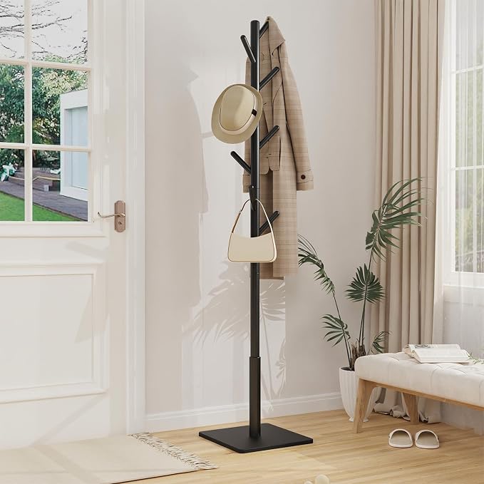 Coat Rack Freestanding with Stable Square Base - Image 2