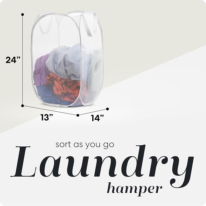 Handy Laundry Collapsible Mesh Pop Up Hamper - Field & Grace