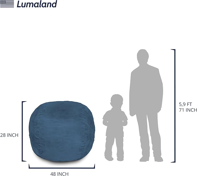 Lumaland Luxurious 4ft Bean Bag Chair - Image 3