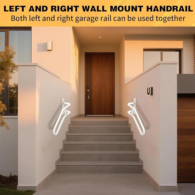 Right Side Wall Mounted handrail, Garge Door Stair Railing - Image 8