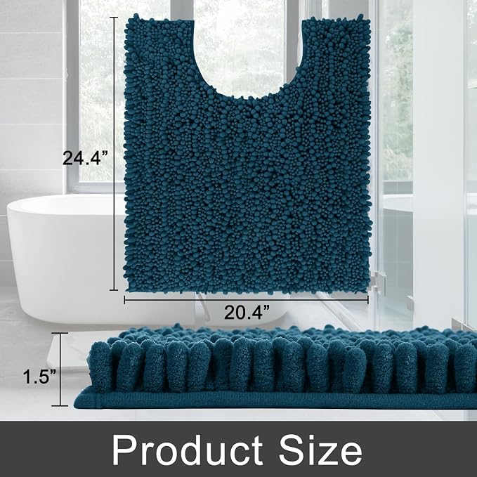 Yimobra Toilet Rug U Shaped Washable 24x20 Inch - Image 2