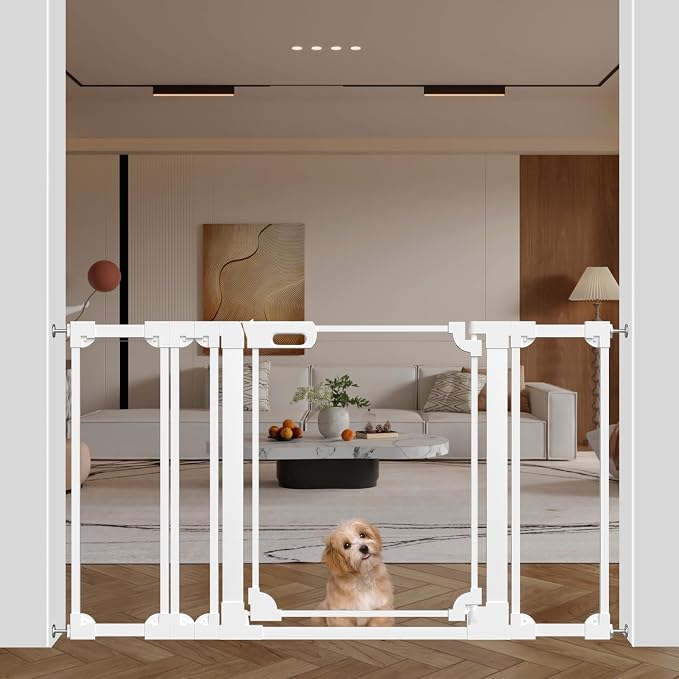 WAOWAO Clear Acrylic Baby Gate for Stairs Modern Design Acrylic Auto Close Pet by WAOWAOBABYSAFETYPRODUCTS
