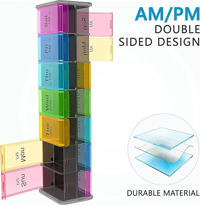 Extra Large Pill Organizer- XXL Pill Box 7 Day - Image 6