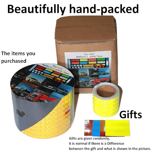 Yellow Black Reflective Tape 4 inch X 66 feet, Outdoor Waterproof Hazard - Image 4
