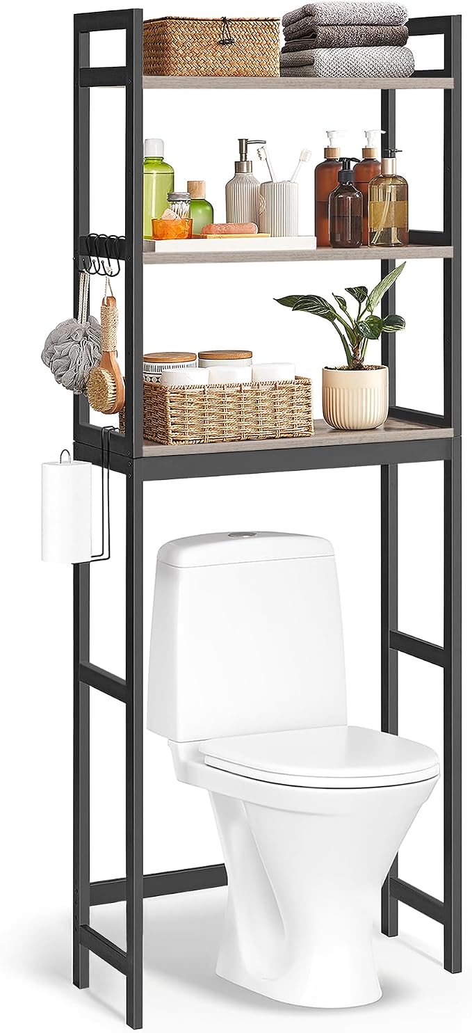 SONGMICS Over-The-Toilet Storage, 3-Tier Bathroom Organizer Over Toilet by SONGMICSbySONGMICSHOME
