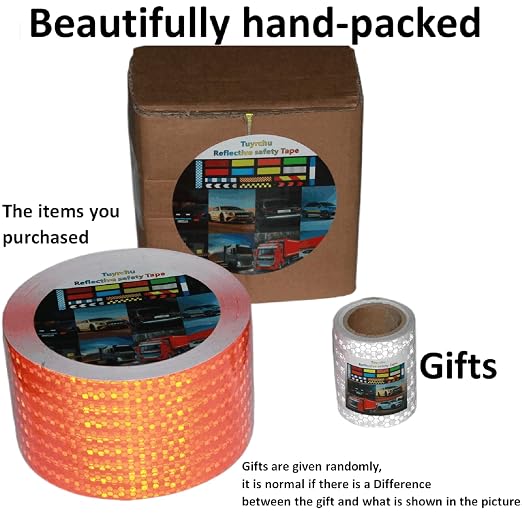 Orange Reflective Tape 4 inch Wide, Outdoor Waterproof Hazard Conspicuity - Image 4