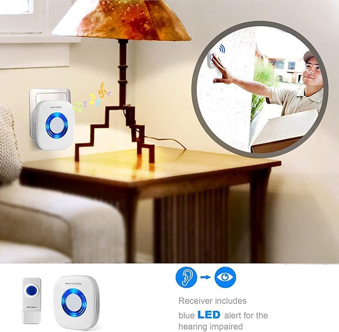 Wireless Doorbell with 2 Receivers 2 Buttons - Image 2