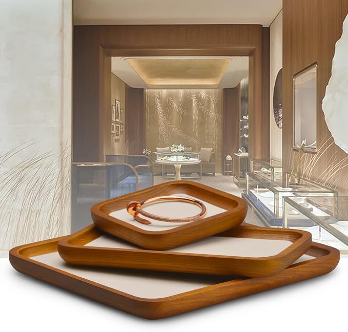 Solid Wood Jewelry Display Flat Tray - Image 3