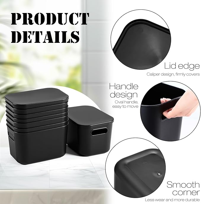 Hoolerry 8 Pieces Colorful Storage Bins - Image 3