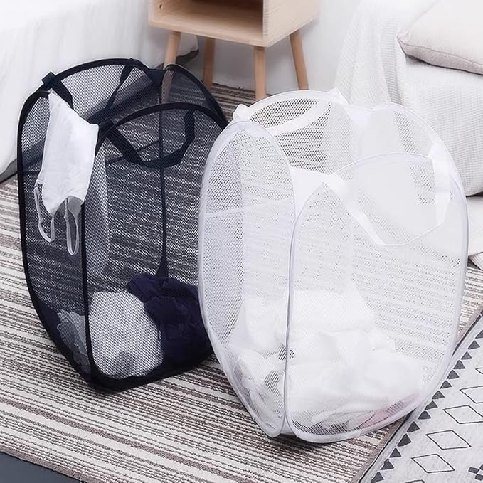BATTOO Deluxe Strong Mesh Pop up Laundry Hamper Basket - Image 2