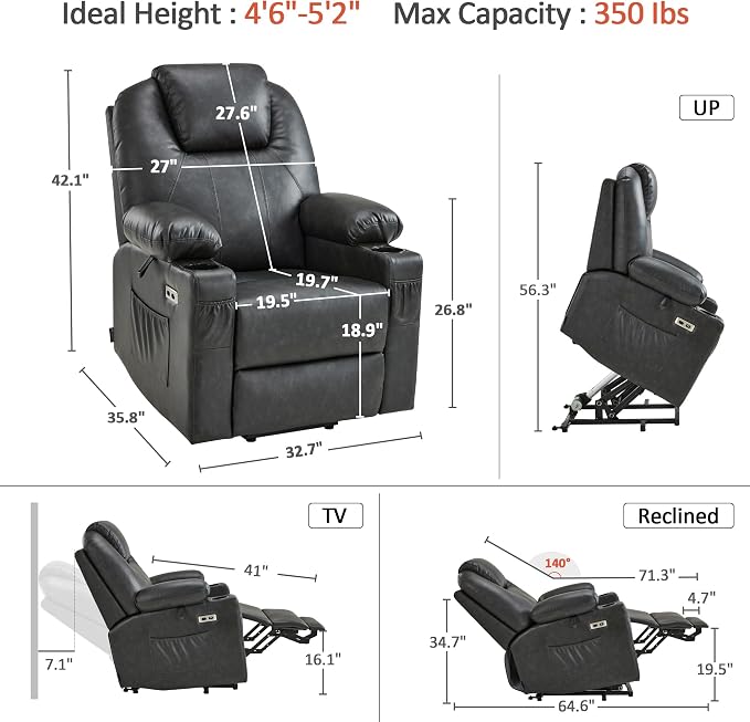 MCombo Power Lift Recliner Chair - Image 3