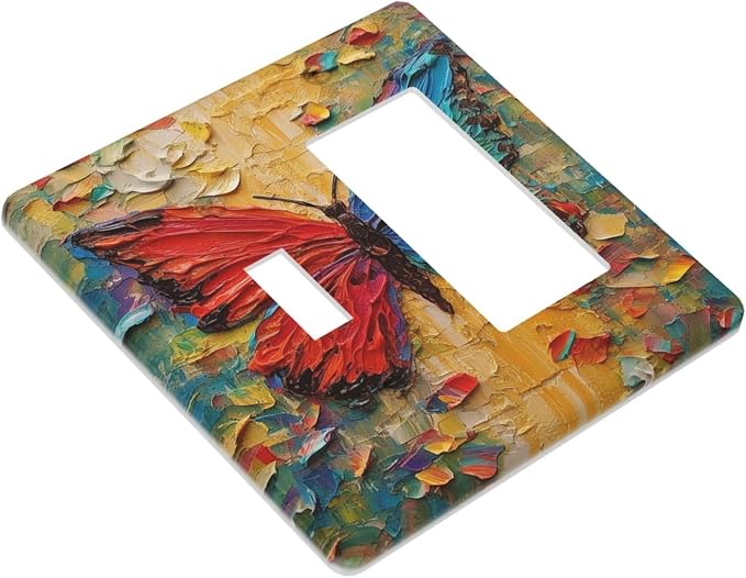 Outlet Covers Colorful Butterfly Animal Insects Wall Art Abstract 1 Toggle 1 - Image 3