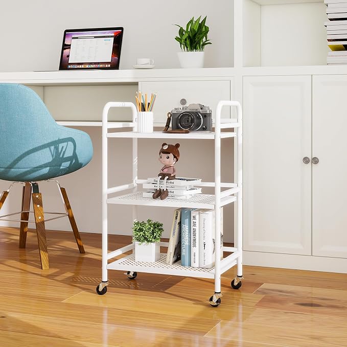 HDANI 3 Tier Rolling Cart, Heavy Duty Multifunctional Metal Frame-Supports 22 - Image 6