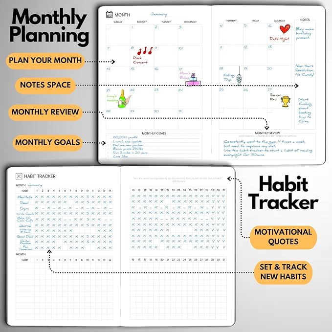 Undated Daily Planner – 3-Month A5 Productivity Organizer - Image 7