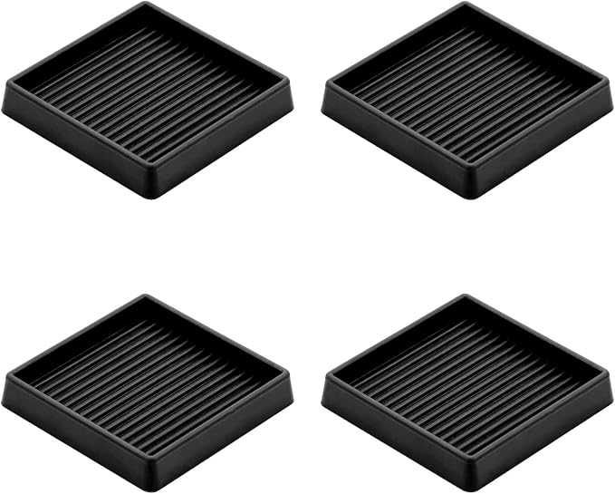 3X3 Rubber Caster Cups, Non Slip Furniture Pads, Anti-Slip Furniture Gripper by VOCOMO