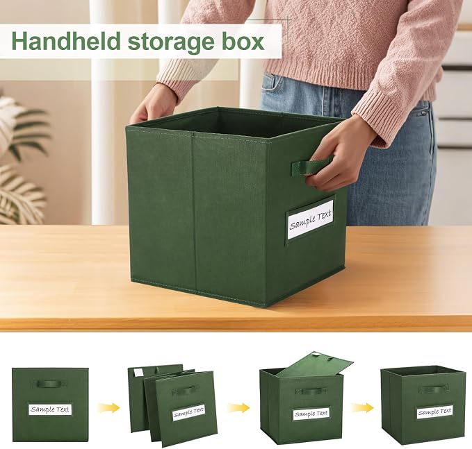 artsdi Fabric storage cubes 11 Inch Cube Storage Bin, cube organizer bins - Image 4