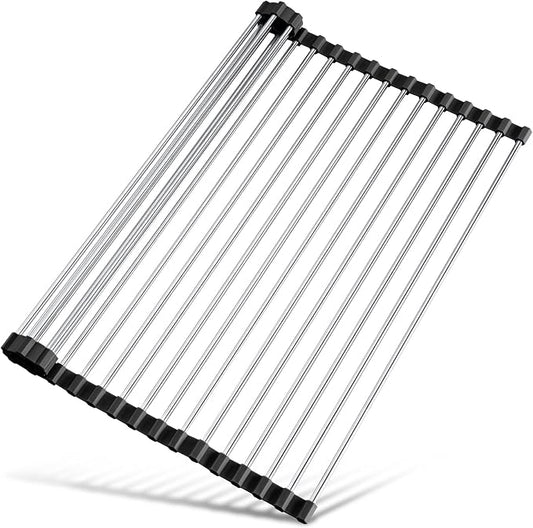 Tomorotec 17.7" x 12.5" Roll Up Dish Drying Rack Over Sink Drying Rack Sink - Field & Grace