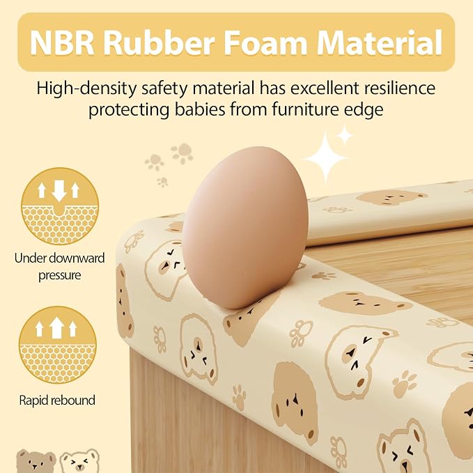 Edge Protector for Baby Proofing 6.5ft Heavy-Duty Soft Rubber Foam Furniture - Image 3