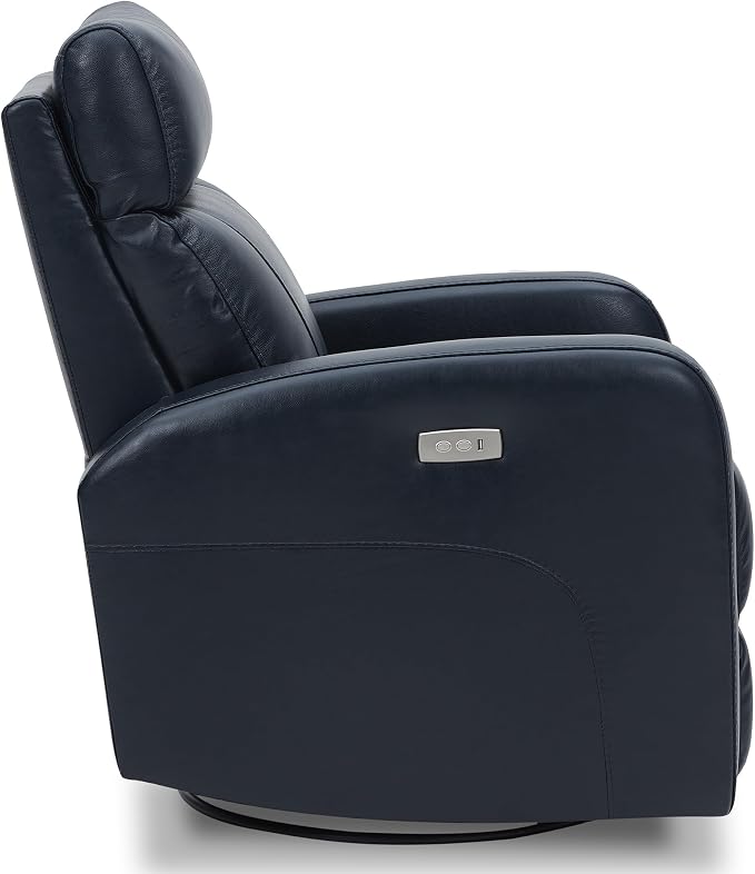 CHITA Genuine Leather Power Swivel Glider Recliner Chair - Image 7