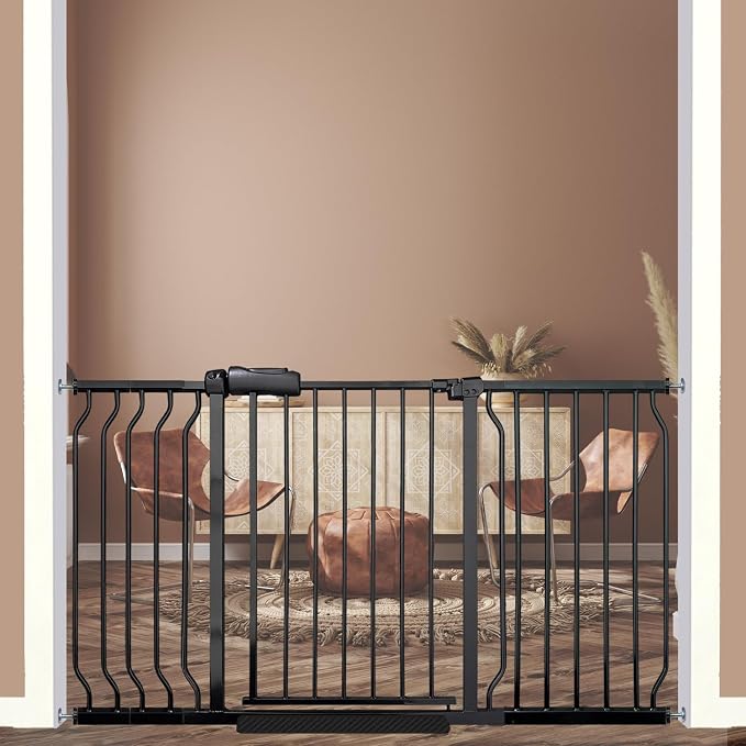 53-57.5 Inch Extra Wide Baby Gate, Auto Close Pet Gate, Pressure Mounted No by Ghthes+Felle