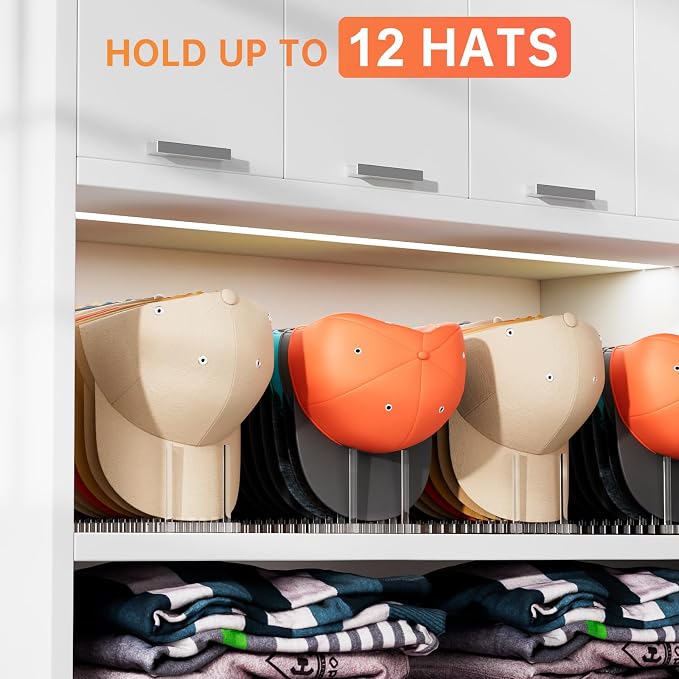 Kadolina Hat Organizer for Baseball Caps, Acrylic Hat Rack for 12 Baseball Caps - Image 4