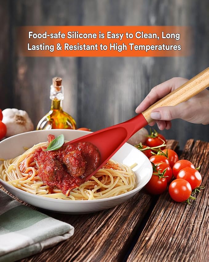 Multifunction Spatula Spoon for Nonstick Cookwares, Sturdy BPA-Free Matte - Image 3