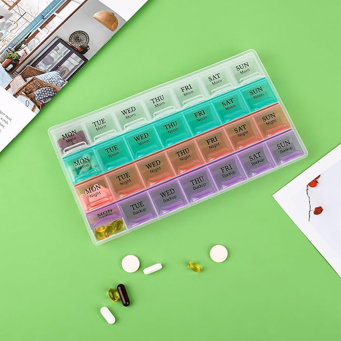 Large Weekly Pill Organizer 4 Times A Day, Moisture-Proof 7 Day Pill Box - Image 7
