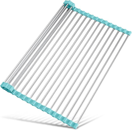 Tomorotec 17.7" x 12.5" Roll Up Dish Drying Rack Over Sink Drying Rack Sink - Field & Grace