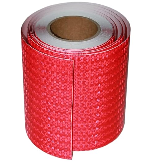 Red Reflective Tape Outdoor Waterproof 8 inch High Visibility Hazard by tuyrchu