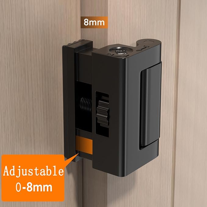 INIRET Adjustable Home Security Door Reinforcement Lock，Heavy Duty Zinc Alloy - Image 6