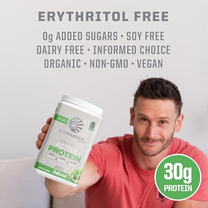 Sunwarrior Organic Plant Based Protein Powder | Vegan Organic Protein Powder - Image 5